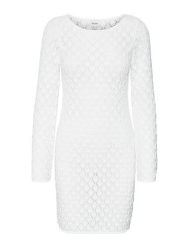 Vero Moda Vmevelyn Ls Short Crochet Dress Vma Vit