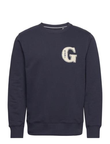 GANT G Graphic C-Neck Blå