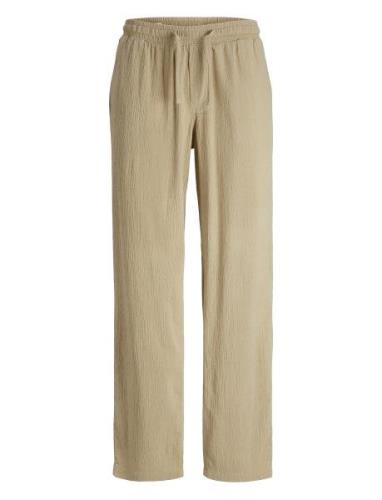 Jack & J S Jpstbill Jjwide Crinkle Jogger Pant Beige