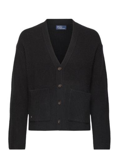 Polo Ralph Lauren Rib-Knit Wool-Cashmere V-Neck Cardigan Svart