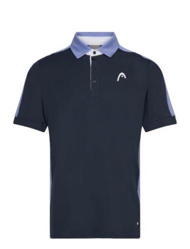 Head Slice Polo Shirt Men Marinblå