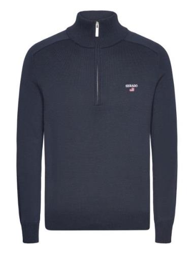 Sebago Kyle Half Zip Sweater Marinblå