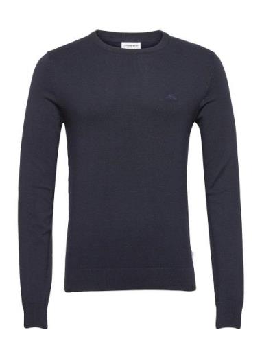 Lindbergh Ecovero L/S O-Neck Knit Marinblå