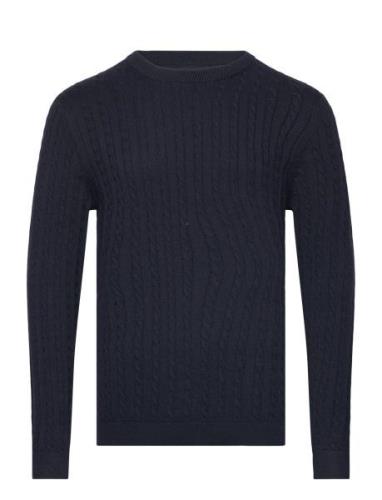 Jack & J S Jjcarlson Knit Crew Neck Marinblå