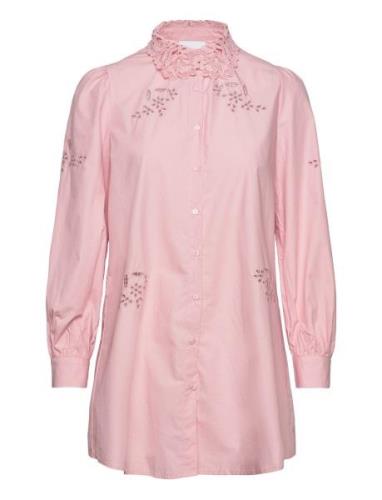 Noella Lucille Long Shirt Cotton Rosa