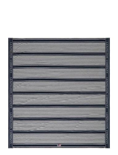 Lexington Home Striped Cotton Terry Family Beach Towel Marinblå