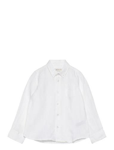 GANT Reg. Linen Ls B.d. Shirt Vit