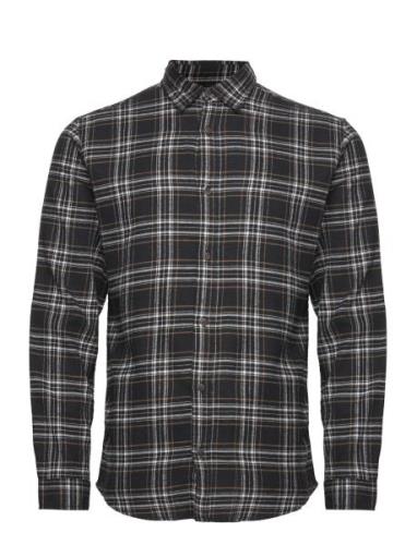 Jack & J S Jjplain Fall Check Shirt Ls Svart