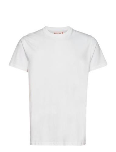 Revolution Regular Fit Round Neck T-Shirt Vit