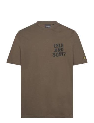 Lyle & Scott Ripple Logo T-Shirt Khaki Green