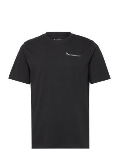 Knowledge Cotton Apparel Regular Fit Knowledge Back Print T- Svart