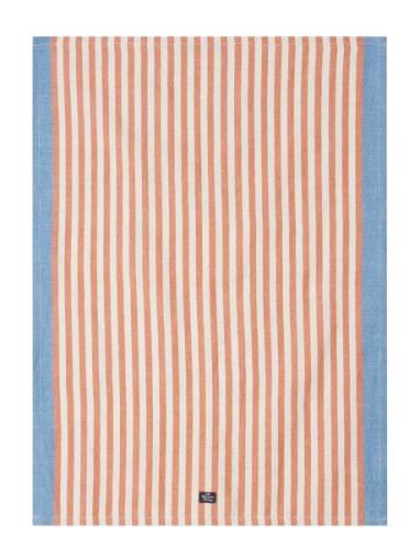 Lexington Home Striped Cotton/Linen Kitchen Towel Orange