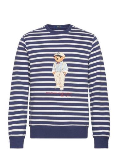 Polo Ralph Lauren Polo Bear Striped Fleece Sweatshirt Blå