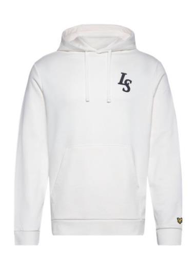 Lyle & Scott Club Emblem Hoodie Vit