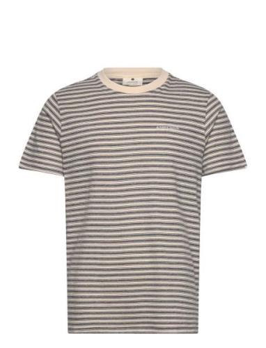 Anerkjendt Akrod S/S Cot/Linen Stripe Tee Grå