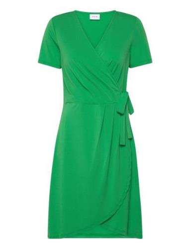 Vila Vinayeli S/S Knee Wrap Dress/Su - Noos Grön