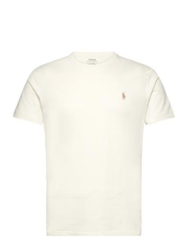 Polo Ralph Lauren Custom Slim Fit Jersey Crewneck T-Shirt Kräm