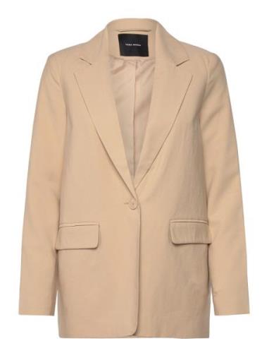 Vero Moda Vmcarmen Ls Loose Blazer Noos Beige