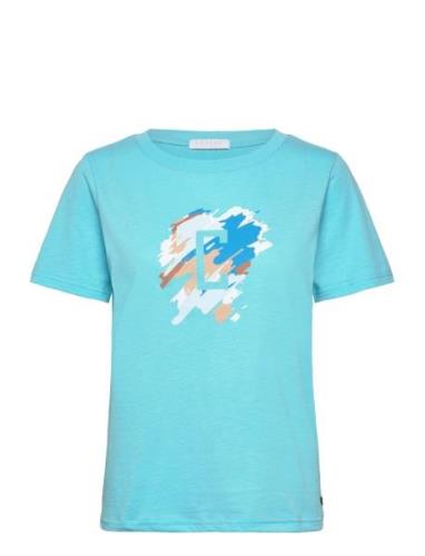 Coster Copenhagen T-Shirt With Paint Mix - Mid Sleeve Blå