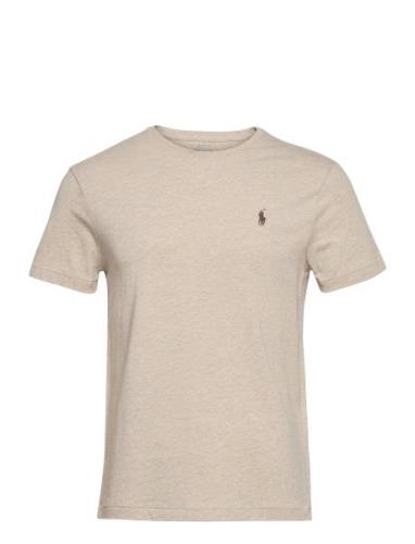 Polo Ralph Lauren Custom Slim Fit Jersey Crewneck T-Shirt Beige