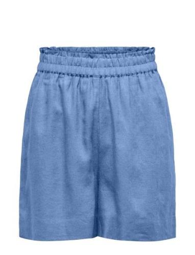 ONLY Onltokyo Hw Linen Blend Shorts Pnt Noos Blå