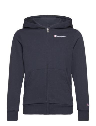 Champion Hooded Full Zip Sweatshirt Marinblå