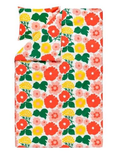 Marimekko Home Pieni Kukkatori Duvet Set 150 X 210 Cm + 50 X 60 Cm Röd