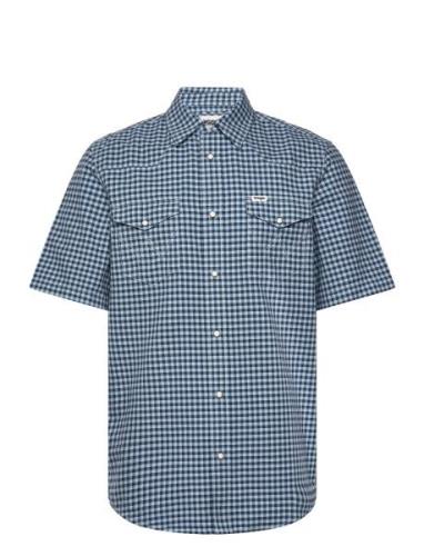 Wrangler Ss Western Shirt Blå