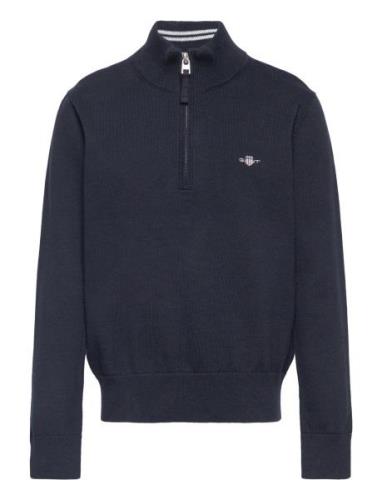 GANT Shield Cotton Half Zip Marinblå