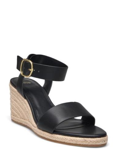 Mango Wedge Buckle Sandals Svart