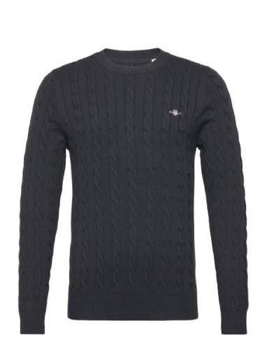 GANT Cotton Cable C-Neck Svart