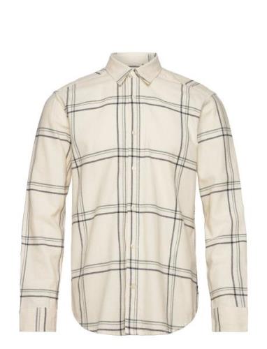 ONLY & SONS Onslars Ls Reg Brush Check Shirt Kräm