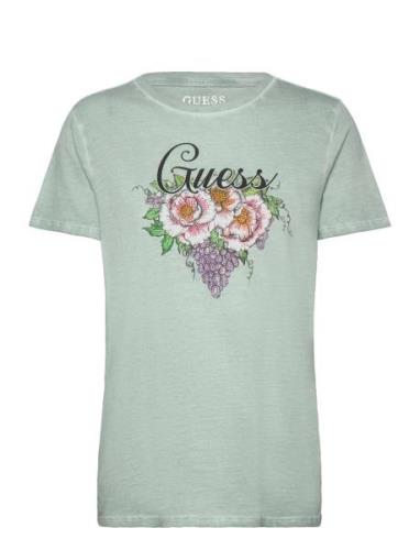 GUESS Jeans Ss Grape Vine Logo Easy Tee Grön