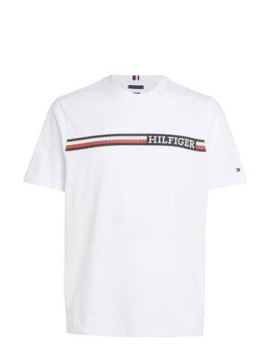 Tommy Hilfiger Chest Stripe Tee Vit