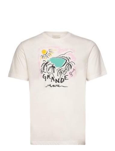 GANT Print Ss Tshirt Kräm