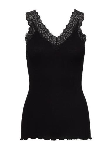 Rosemunde Organic Top W/ Lace Svart