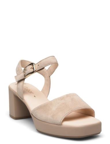 Gabor Platform Sandal Beige