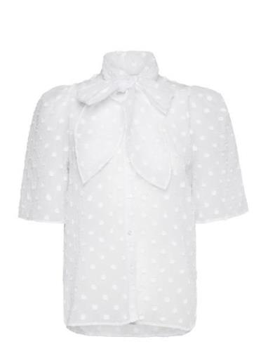 Stella Nova Shortsleeved Bow Shirt Vit