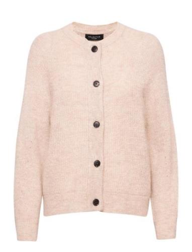 Selected Femme Slflulu Ls Knit Short Cardigan Noos Rosa