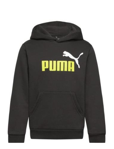 PUMA Ess+ 2 Col Big Logo Hoodie Fl B Svart