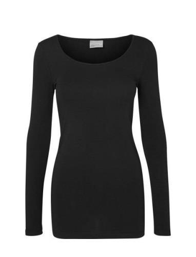 Vero Moda Vmmaxi My Ls Soft Long U-Neck Noos Svart