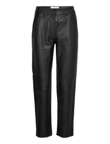 Selected Femme Slfmarie Mw Leather Pants B Noos Svart