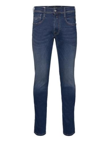 Replay Anbass Trousers Slim Hyperflex Original Blå