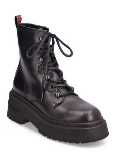 Tommy Hilfiger Tjw Lace Up Boot Chunky Svart