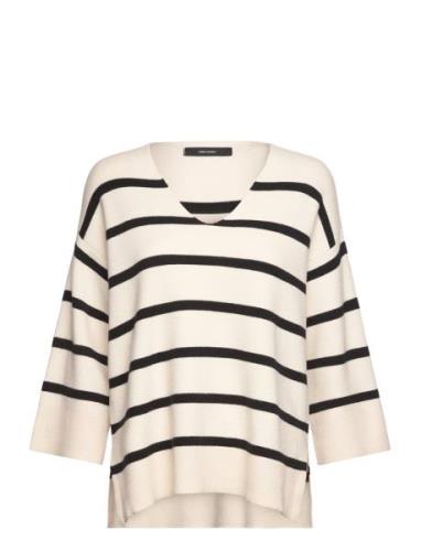 Vero Moda Vmsaba 3/4 V-Nck Stripe Pullover Ga Noos Kräm