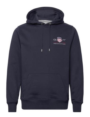 GANT Reg Medium Archive Shield Hoodie Marinblå