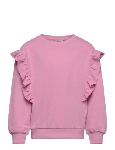 Kids Only Kmgnew Ofelia L/S Frill O-Neck Ub Swt Rosa