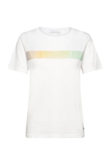 Coster Copenhagen T-Shirt With Gradient Stripe - Mid Vit