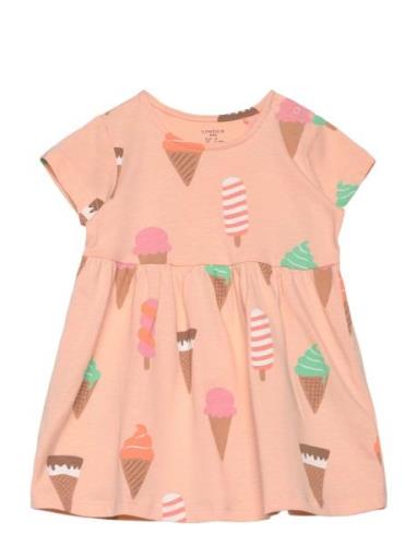 Lindex Dress Short Sleeved Icecreams Rosa