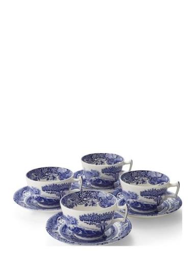 Blue Italian Breakfast Cup & Saucer 4-Pack Spode Blue